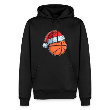 Basket Baller Nikolaus Mütze Basketball - Männer Premium Bio Hoodie - Schwarz - Vorne - Nico (187cm)