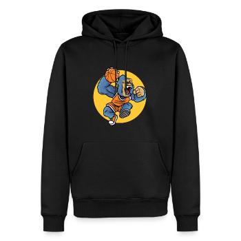 Basket Sports Baller Basketball Gorilla - Men’s Premium Organic Hoodie - black - Front - Nico (187cm)