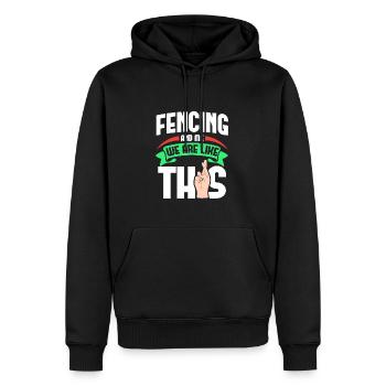 Fencing Me sind wie - Männer Premium Bio Hoodie - Schwarz - Vorne - Nico (187cm)