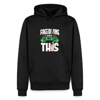 Freediving Me sind wie - Männer Premium Bio Hoodie - Schwarz - Vorne - Nico (187cm)