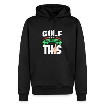 Golf Me Are Like - Männer Premium Bio Hoodie - Schwarz - Vorne - Nico (187cm)