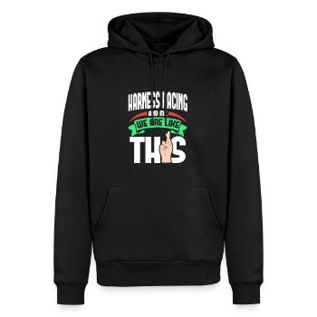 Trabrennen Ich Sind Wie T - Männer Premium Bio Hoodie - Schwarz - Vorne - Nico (187cm)