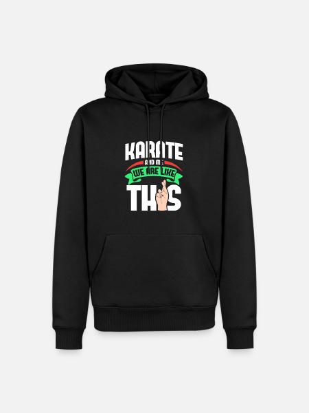 Karaté moi, c’est comme - Sweat à capuche Premium bio Homme - noir