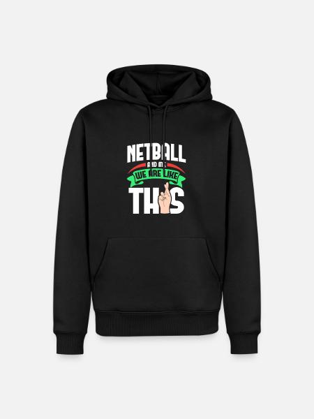 Netball moi, c’est comme - Sweat à capuche Premium bio Homme - noir