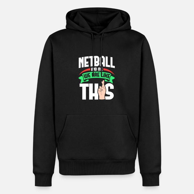 Netball moi, c’est comme - Sweat à capuche Premium bio Homme - noir