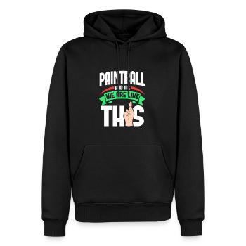 Paintball Me Are Like - Männer Premium Bio Hoodie - Schwarz - Vorne - Nico (187cm)