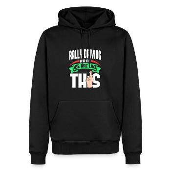 Rally Driving Me sind wie - Männer Premium Bio Hoodie - Schwarz - Vorne - Nico (187cm)