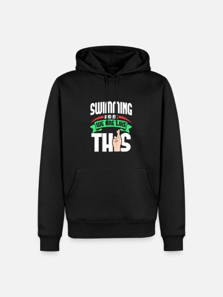 Zwemmen Me zijn als - Mannen Premium Bio hoodie - zwart