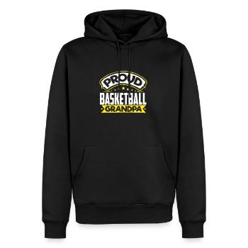 Sports Papy Basketball Papi - Sweat à capuche Premium bio Homme - noir - Devant - Nico (187cm)