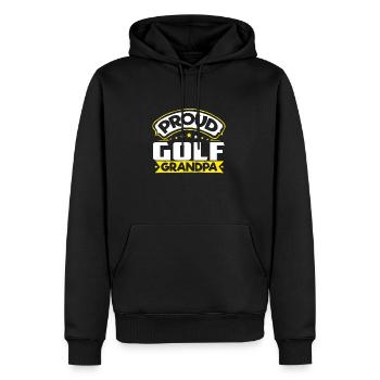 Sport Opa Golf Opa - Männer Premium Bio Hoodie - Schwarz - Vorne - Nico (187cm)