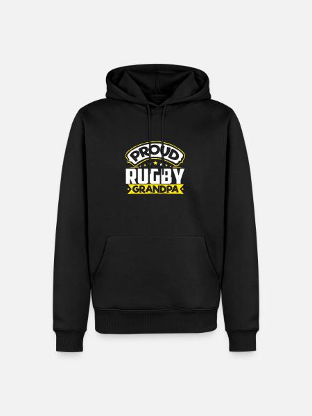 Sports Papy Rugby Papi - Sweat à capuche Premium bio Homme - noir