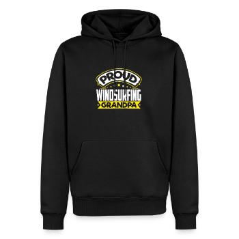 Sport Opa Windsurfen Opa - Männer Premium Bio Hoodie - Schwarz - Vorne - Nico (187cm)