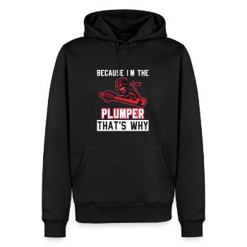 Clé que vous ne comprendriez pas plombier - Sweat à capuche Premium bio Homme - noir - Devant - Nico (187cm)