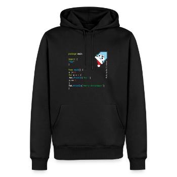 Ho! Ho! Ho! - Merry Christmas - Go / Golang Geek - Men’s Premium Organic Hoodie - black - Front - Nico (187cm)