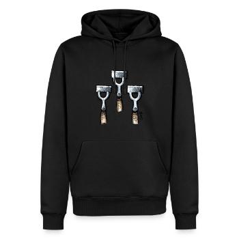 Funny Christmas Xmas Visual Pun - Men’s Premium Organic Hoodie - black - Front - Nico (187cm)