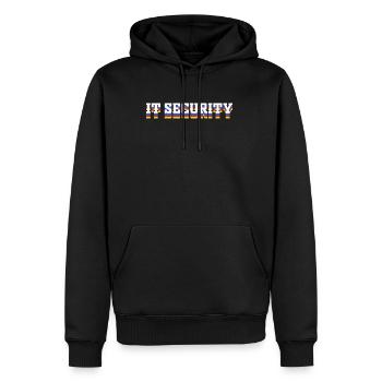 Sécurité informatique Protection du réseau Informatique Cyber Tech H - Sweat à capuche Premium bio Homme - noir - Devant - Nico (187cm)