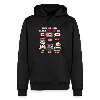 Dinge Die Ich In Meiner Freizeit Tue Canada Kanada - Männer Premium Bio Hoodie - Schwarz - Vorne - Nico (187cm)