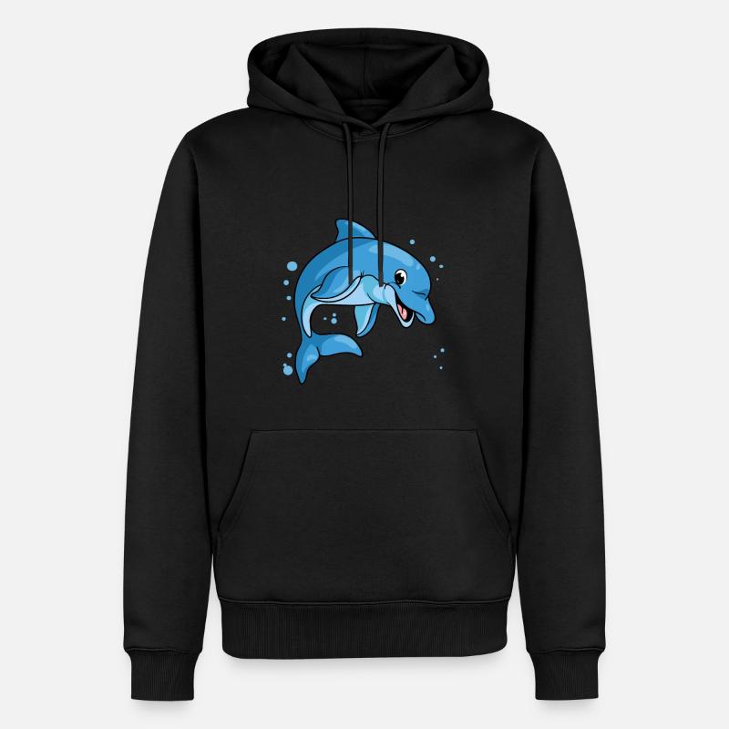 Dauphin Dauphin - Sweat à capuche Premium bio Homme - noir