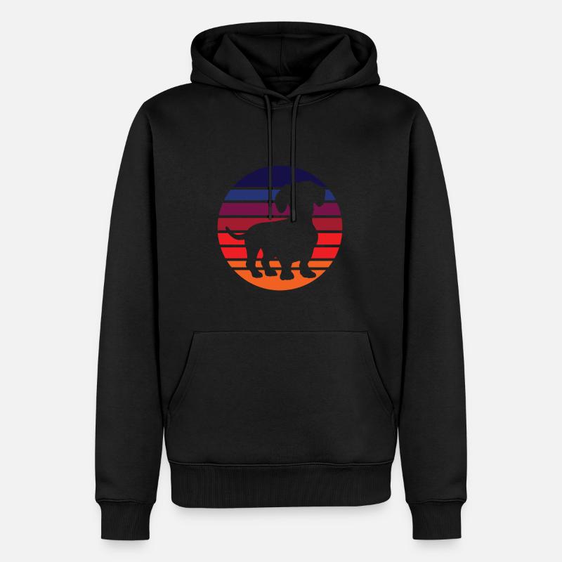 Dachshund Teckel Dackel - Männer Premium Bio Hoodie - Schwarz