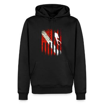 Plongeur USA Plongée Pavillon Plongée - Sweat à capuche Premium bio Homme - noir - Devant - Nico (187cm)
