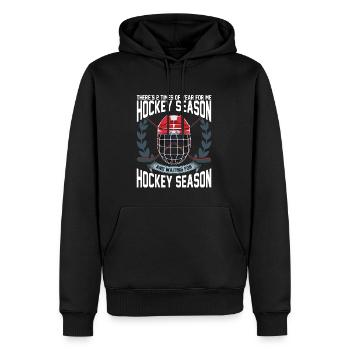 Saison de hockey sur glace Eishockey - Sweat à capuche Premium bio Homme - noir - Devant - Nico (187cm)