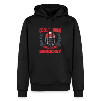 Cooles Jungs Spielen Eishockey - Männer Premium Bio Hoodie - Schwarz - Vorne - Nico (187cm)