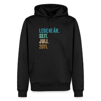 11 Jahre Legendär Seit Juli 2011 11. Geburtstag - Männer Premium Bio Hoodie - Schwarz - Vorne - Nico (187cm)