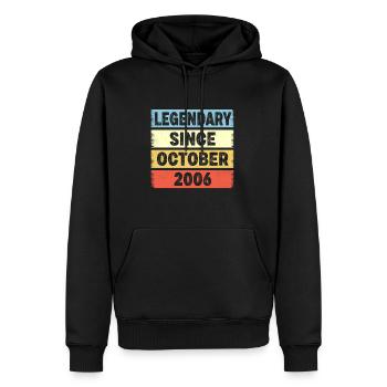 Legendary Since October 2006 16. Geburtstag - Männer Premium Bio Hoodie - Schwarz - Vorne - Nico (187cm)
