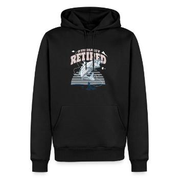 Locataire O’Fishally Retraité Pension Pêcheur Pêcheur - Sweat à capuche Premium bio Homme - noir - Devant - Nico (187cm)