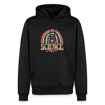 Science Science est mon professeur de confiture - Sweat à capuche Premium bio Homme - noir - Devant - Nico (187cm)