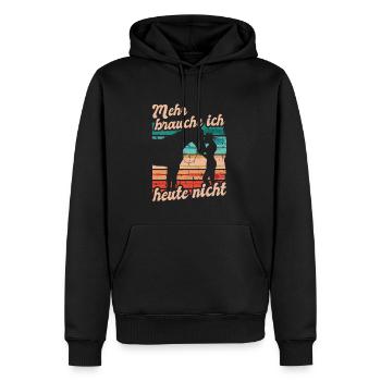 Reiterin Reiten Mehr Brauche Ich Heute Nicht - Männer Premium Bio Hoodie - Schwarz - Vorne - Nico (187cm)