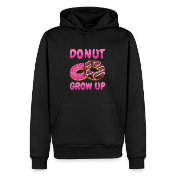 Donut Grow Up - Männer Premium Bio Hoodie - Schwarz - Vorne - Nico (187cm)
