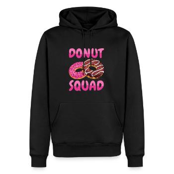 Donut Squad - Sweat à capuche Premium bio Homme - noir - Devant - Nico (187cm)