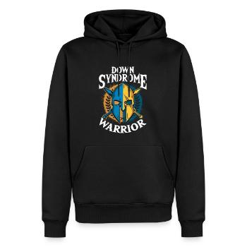 Down Syndrome Warrior Awareness - Men’s Premium Organic Hoodie - black - Front - Nico (187cm)