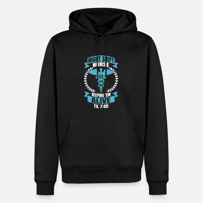 Nachtschwester Infirmière de nuit Krankenschwester - Sweat à capuche Premium bio Homme - noir