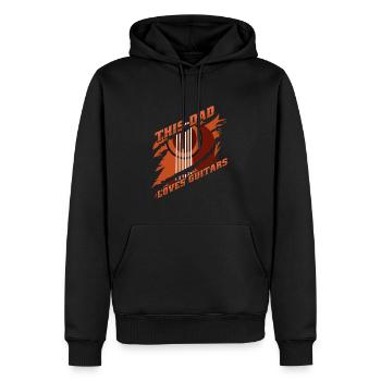 Gitarre This Dad Loves Guitars Gitarren Papa - Männer Premium Bio Hoodie - Schwarz - Vorne - Nico (187cm)