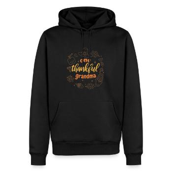 One Thankful Grandma Dankbarkeit - Männer Premium Bio Hoodie - Schwarz - Vorne - Nico (187cm)