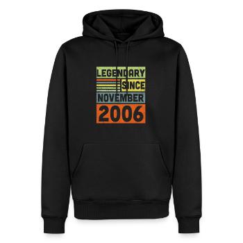 Legendary Since November 2006 16. Geburtstag - Männer Premium Bio Hoodie - Schwarz - Vorne - Nico (187cm)