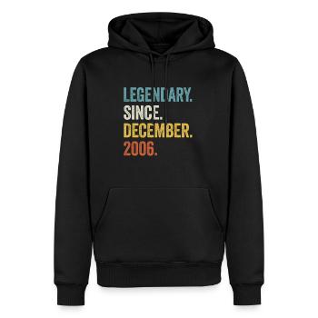 Legendary Since December 2006 16. Geburtstag - Männer Premium Bio Hoodie - Schwarz - Vorne - Nico (187cm)