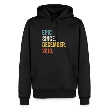 12 Years Old December 2010 12th Birthday - Men’s Premium Organic Hoodie - black - Front - Nico (187cm)