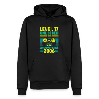 Niveau 17 Débloqué 2006 Gaming 17th Birthday Gamer - Sweat à capuche Premium bio Homme - noir - Devant - Nico (187cm)