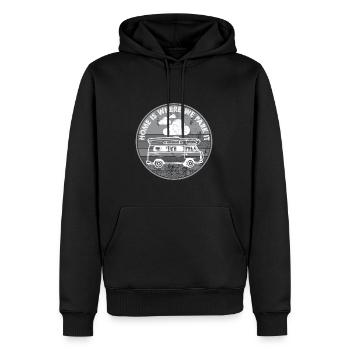 Camping Camper Outdoor Sommer Design - Männer Premium Bio Hoodie - Schwarz - Vorne - Nico (187cm)