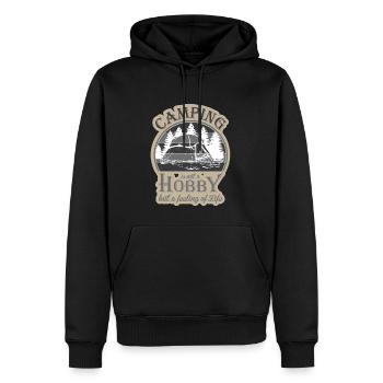 Camping Camper Outdoor Sommer Design - Männer Premium Bio Hoodie - Schwarz - Vorne - Nico (187cm)