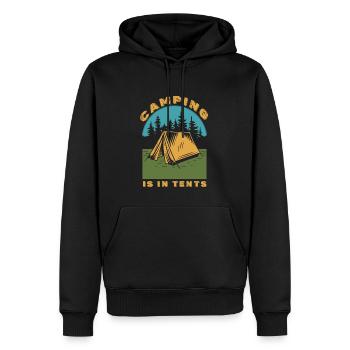 Camping Camper Outdoor Sommer Design - Männer Premium Bio Hoodie - Schwarz - Vorne - Nico (187cm)