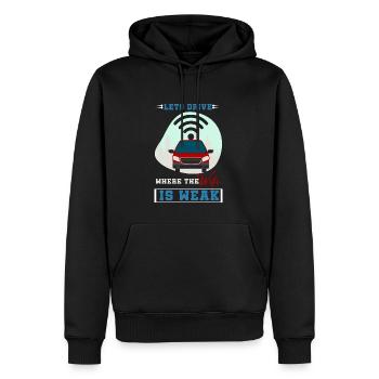 Camping Camper Outdoor Sommer Design - Männer Premium Bio Hoodie - Schwarz - Vorne - Nico (187cm)