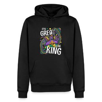 Carnaval de Mardi Gras Carnaval - Sweat à capuche Premium bio Homme - noir - Devant - Nico (187cm)