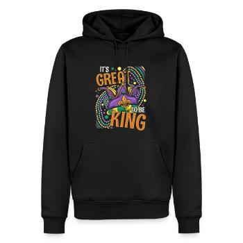 Carnaval de Mardi Gras Carnaval - Sweat à capuche Premium bio Homme - noir - Devant - Nico (187cm)