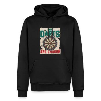 Dart & Bier Lustiger Darts Spruch - Männer Premium Bio Hoodie - Schwarz - Vorne - Nico (187cm)