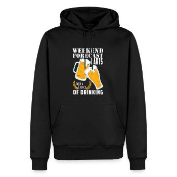 Dart & Bier Lustiger Darts Spruch - Männer Premium Bio Hoodie - Schwarz - Vorne - Nico (187cm)