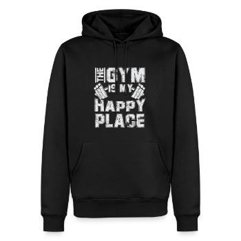 Bodybuilder Kraftsport Fitness Motiv - Männer Premium Bio Hoodie - Schwarz - Vorne - Nico (187cm)